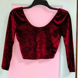 Velvet crop top
